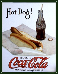Hot dog and coke