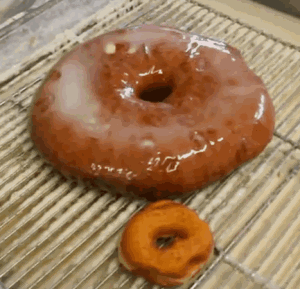 Grootste versus normal donut