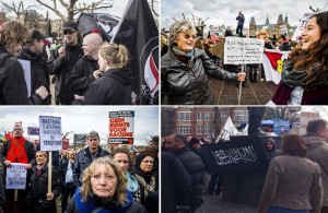 Honderden demonstreren  tegen Geert Wilders